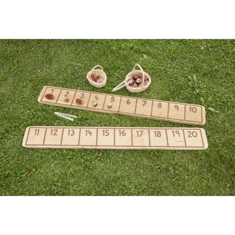 Natural Number Line Track On Rustic Planks 0-10 And 11-20