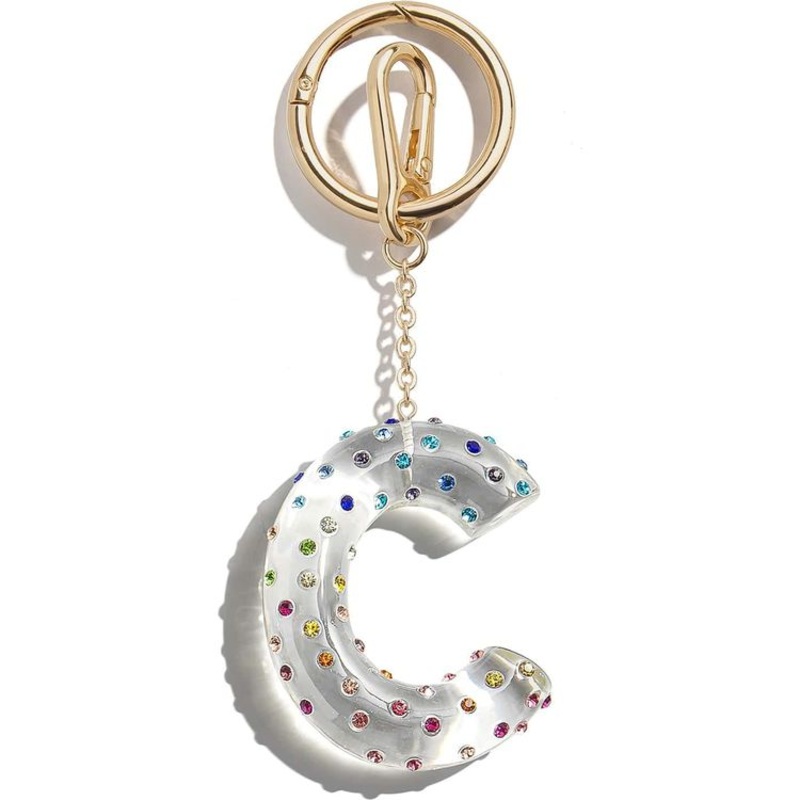 Confetti Initial Bag Charm – C