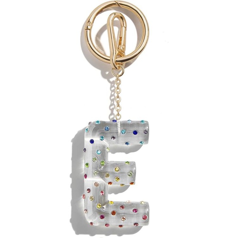 Confetti Initial Bag Charm – E