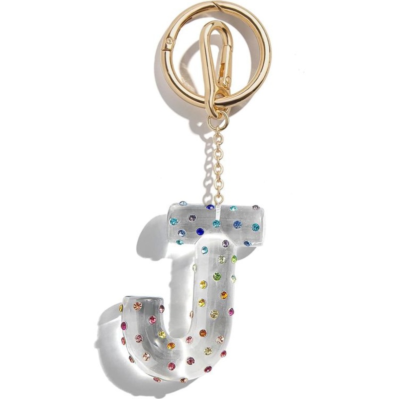 Confetti Initial Bag Charm – J