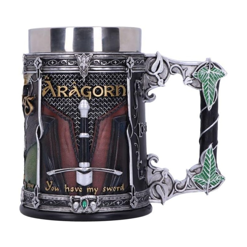 Lord of the Rings The Fellowship Sculpted Stainless Steel Tankard (ONLINE ORDER ONLY)