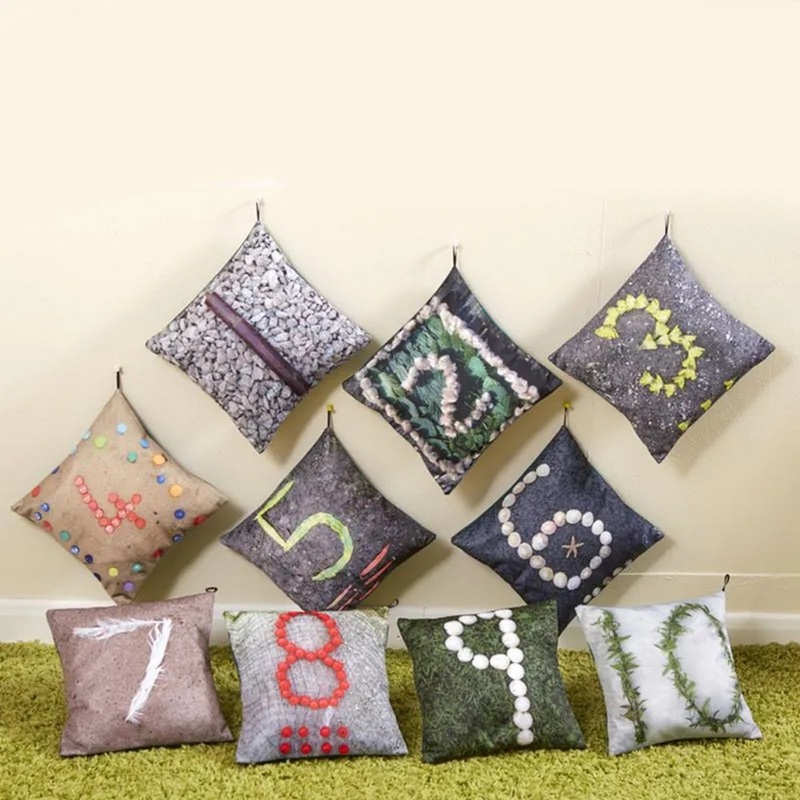 Nature Number Cushions  Set of 10