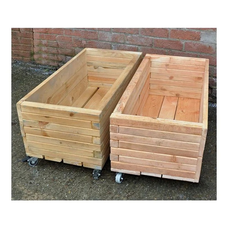 Simple Moveable Long Planters  Set of 2