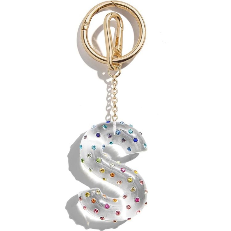 Confetti Initial Bag Charm – S