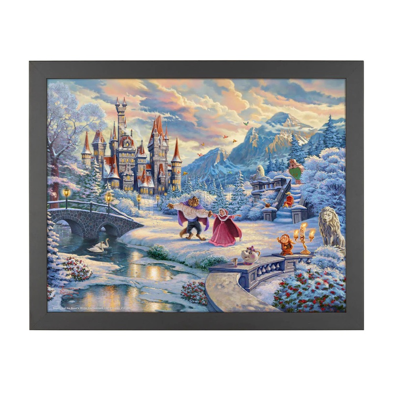 Disney Beauty and the Beast: Winter Enchantment Thomas Kinkade Framed Art Print (ONLINE ORDER ONLY)