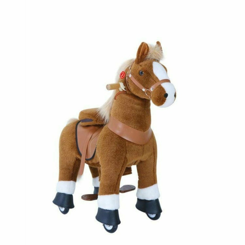 Brown Model U Ride-On Horse – 3-4 Years
