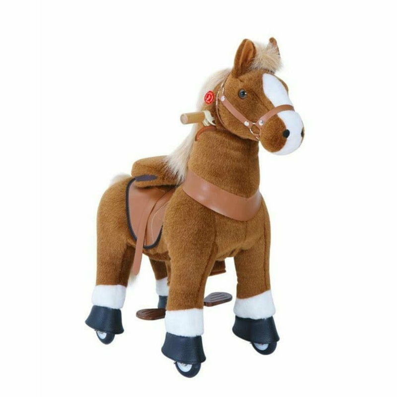 Brown Model U Ride-On Horse – 4-7 Years