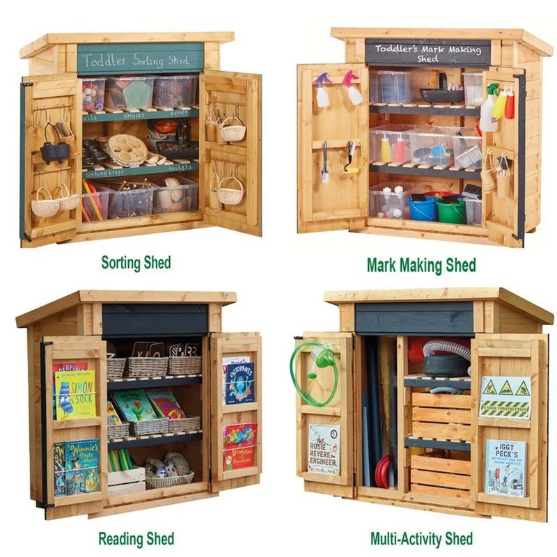 Compact Curriculum Sheds  Set of 4