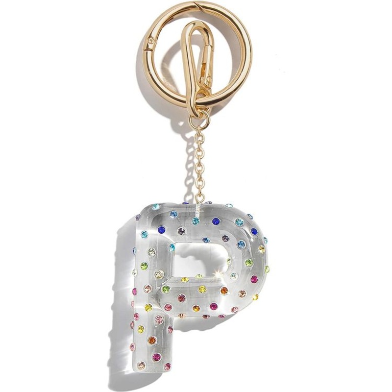 Confetti Initial Bag Charm – P