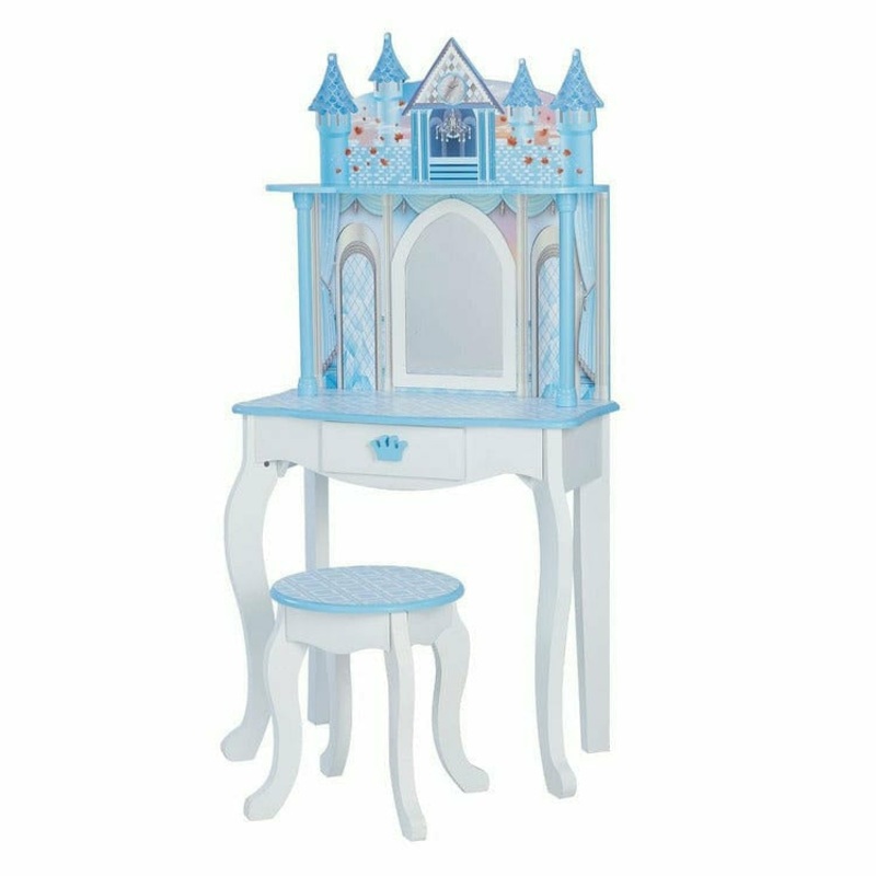 Dreamland Castle Play Vanity Set – White/Ice Blue