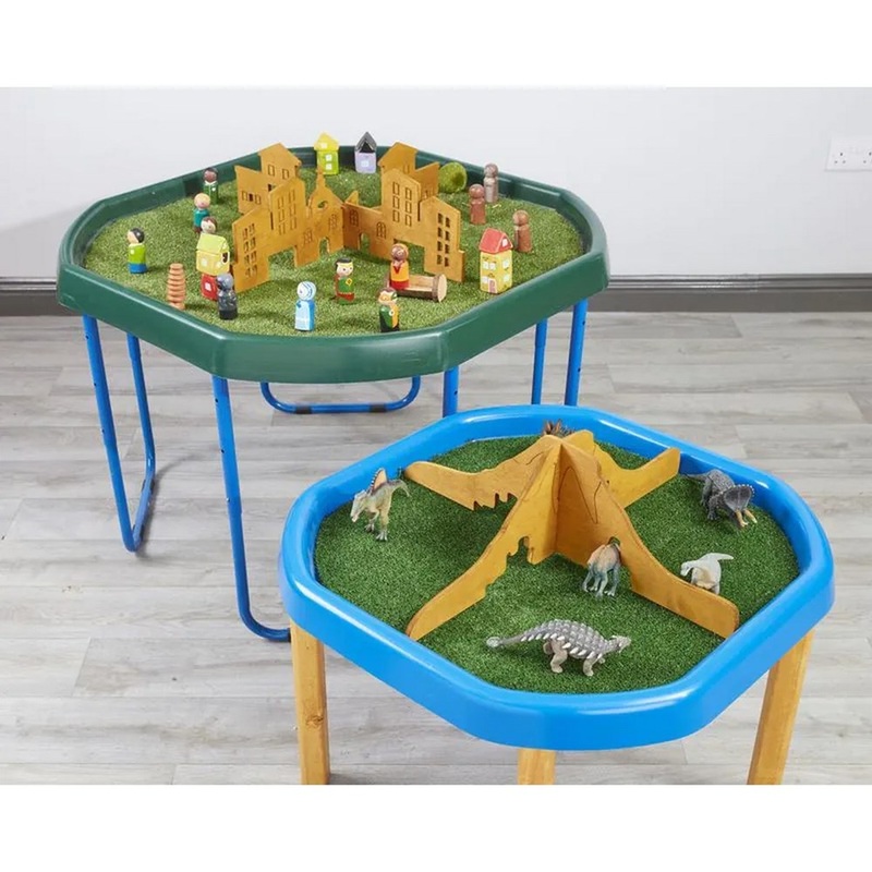 Small World  Cityscape, Volcano and Cave Scene  Set of 2