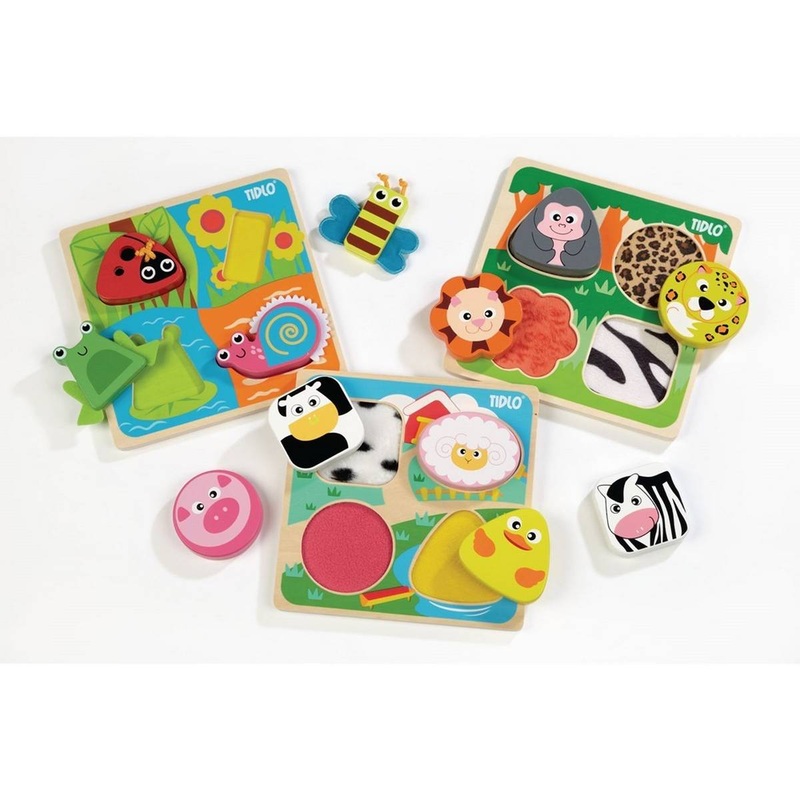 Bigjigs Toys Touch and Feel Puzzles Set of 3