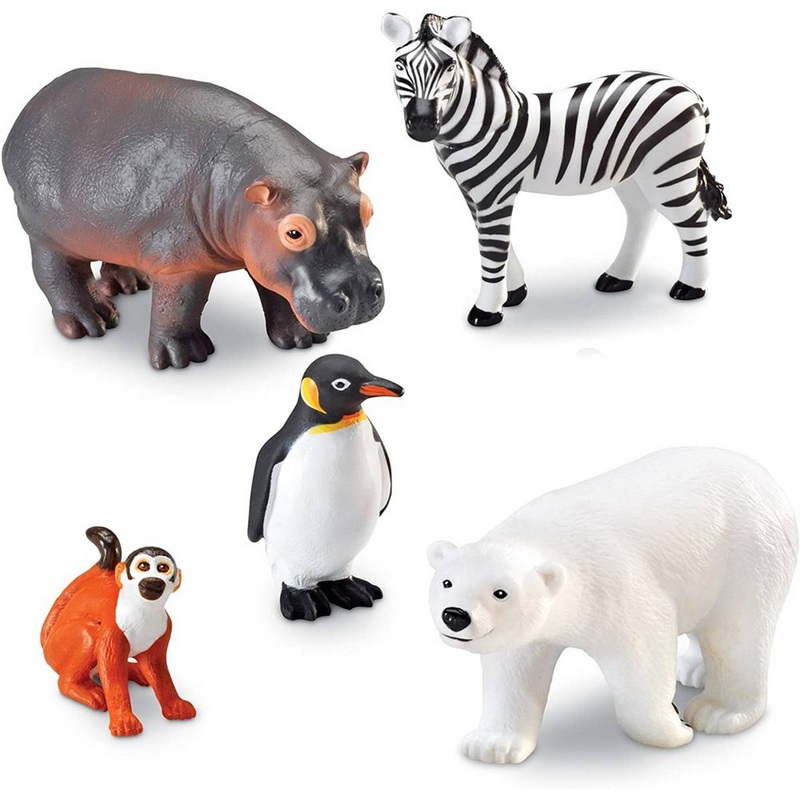 Jumbo Zoo Animals Set of 5