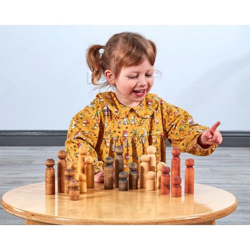 Multicultural Peg Families  20 Piece Set