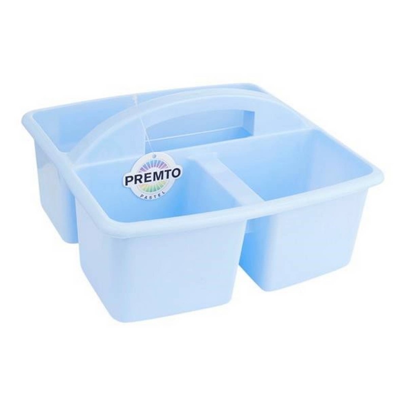 Small Plastic Desktop Caddy  Cornflower Blue
