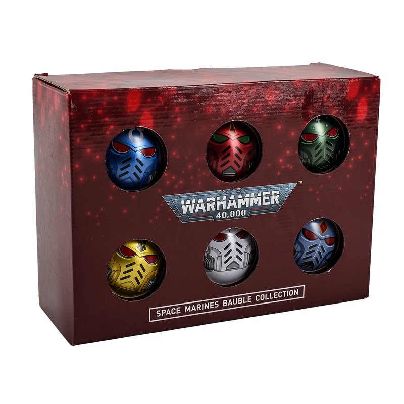 Warhammer 40000: Space Marine Helmet Baubles 6-pack
