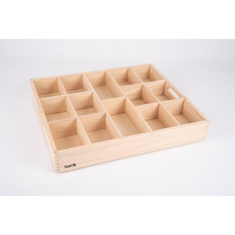 Wooden Sorting Tray  14 sections