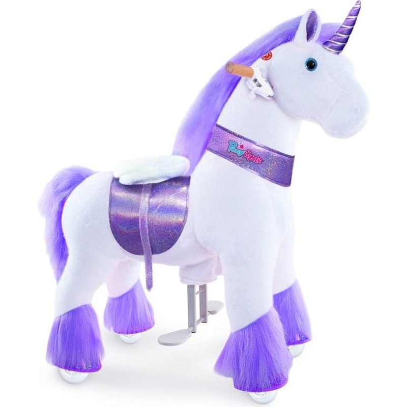 Purple Model U Ride-On Unicorn – 4-7 Years