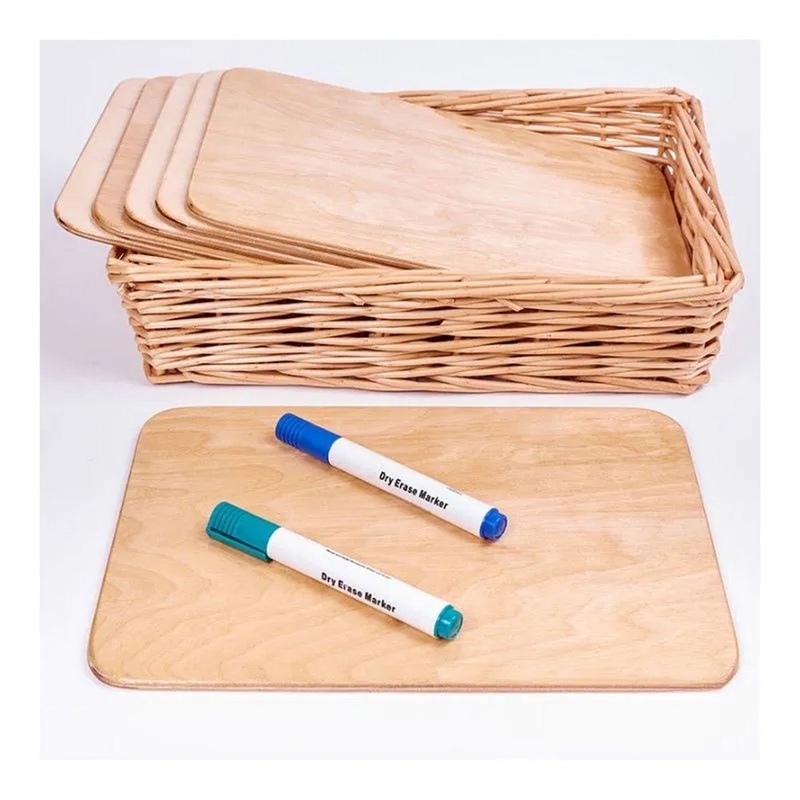 A4 Natural Wipe Boards  Set of 6