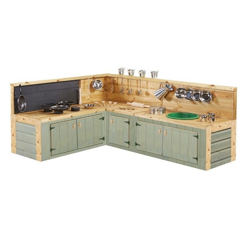 Country Green Corner Kitchen  48mm height