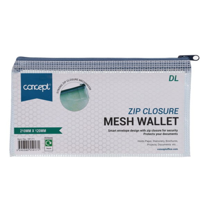 Premier Depot DL Size Mesh Wallet Clear