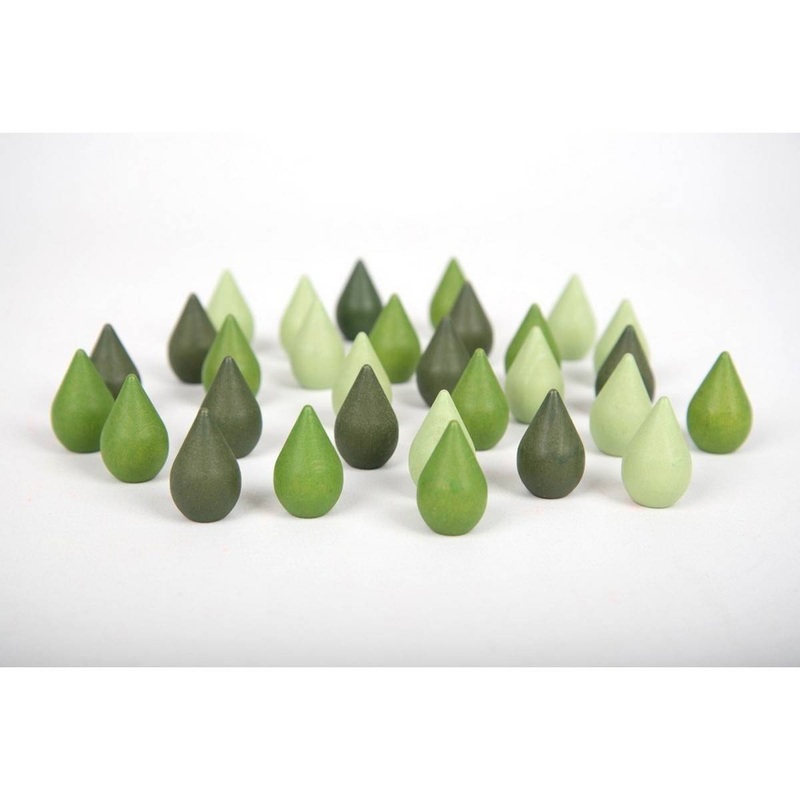 Wooden Treasures Droplet  Pk30