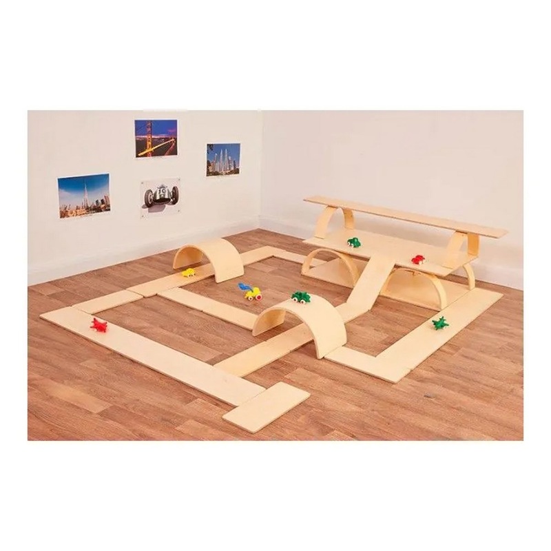 Construction City Big Roads, Bridges & Underpass Set  24 Piece Set