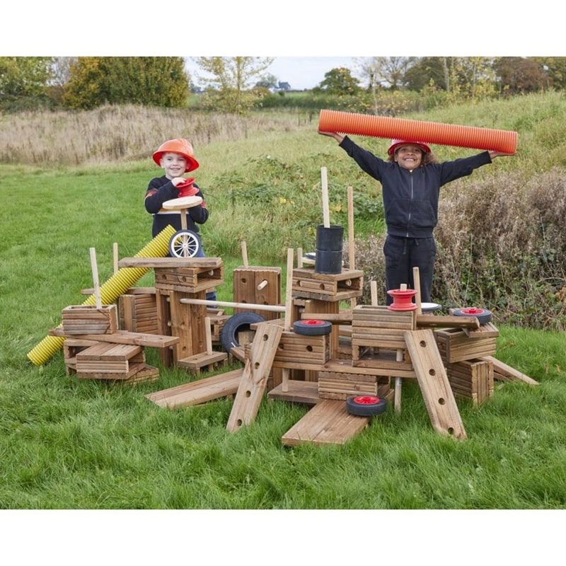 Imagineering Wooden Blocks  50 Piece Set