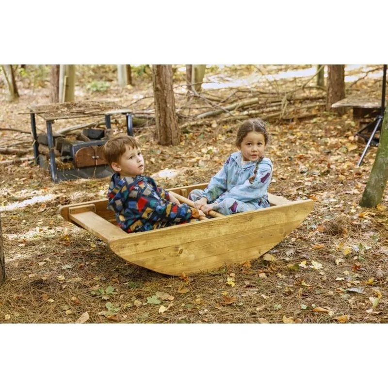 Outdoor Rocking Boat And Steps