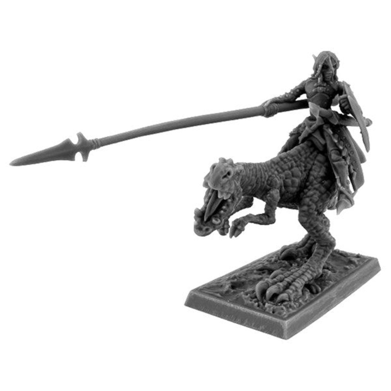 Reaper Legends: Dark Elf Hero on Lizard (ONLINE ORDER ONLY)