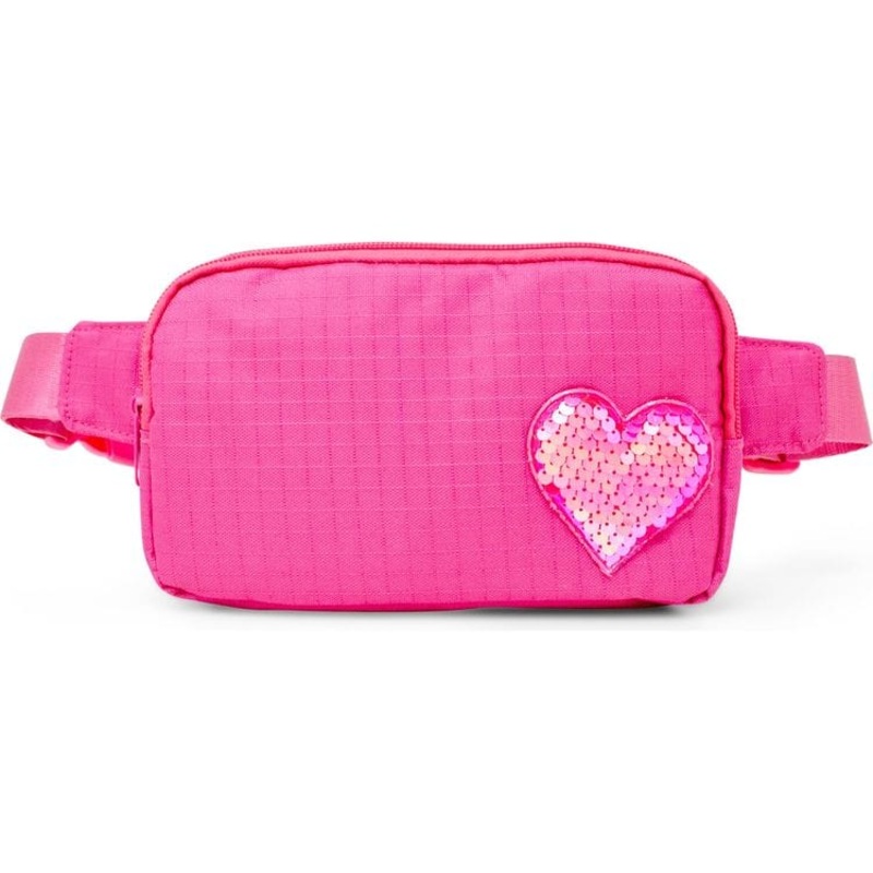 Sequin Heart Belt Bag for Kids – Hot Pink