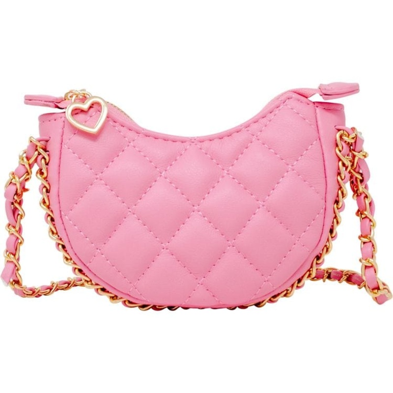 Tiny Quilted Chain Wrapped Hobo Bag – Pink