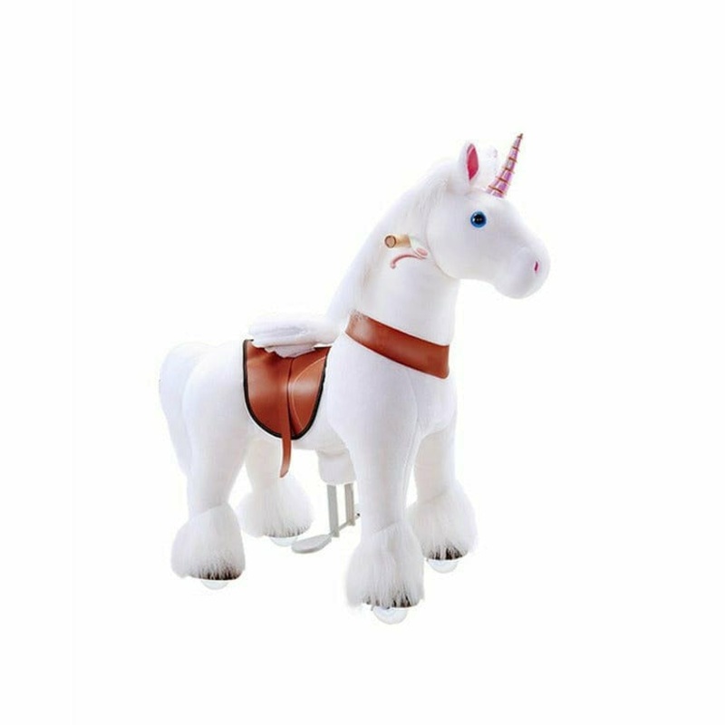 White Model U Ride-On Unicorn – 3-4 Years