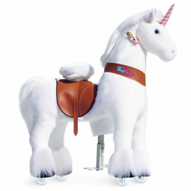 White Model U Ride-On Unicorn – 7+ Years