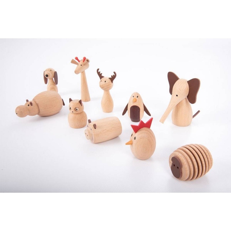 Wooden Animal Friends  Pack of 10