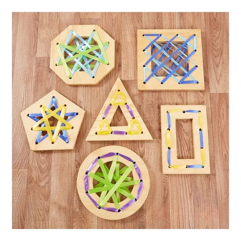 Wooden Weaving Shapes  Set of 6