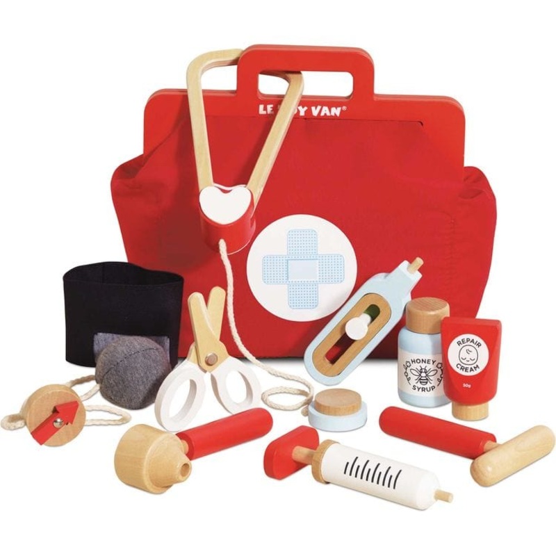 Vintage Doctor Roleplay Wooden Kit – 10 Piece