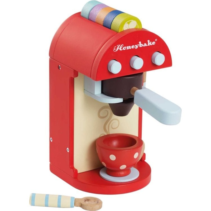 Wooden Toy Coffee Machine & Pods