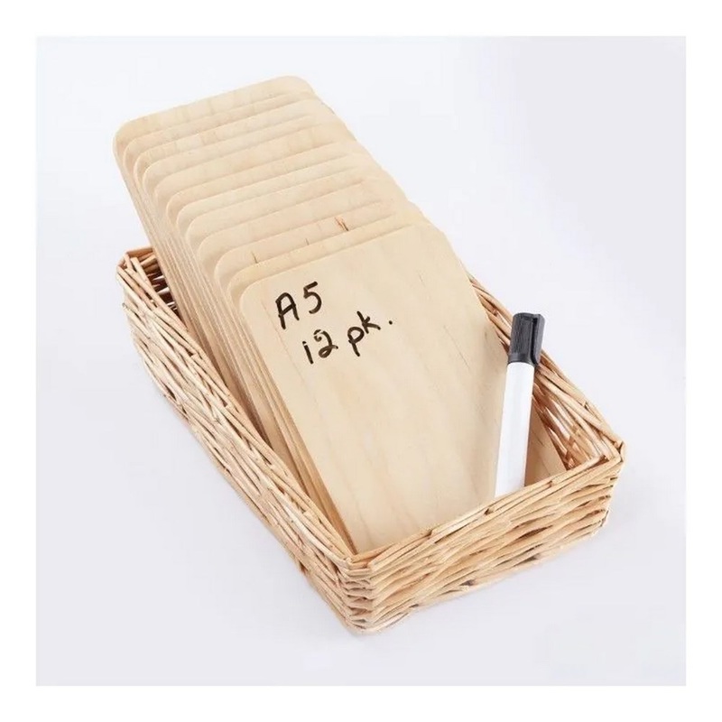 A5 Natural Wipe Clean Boards  Pack of 12