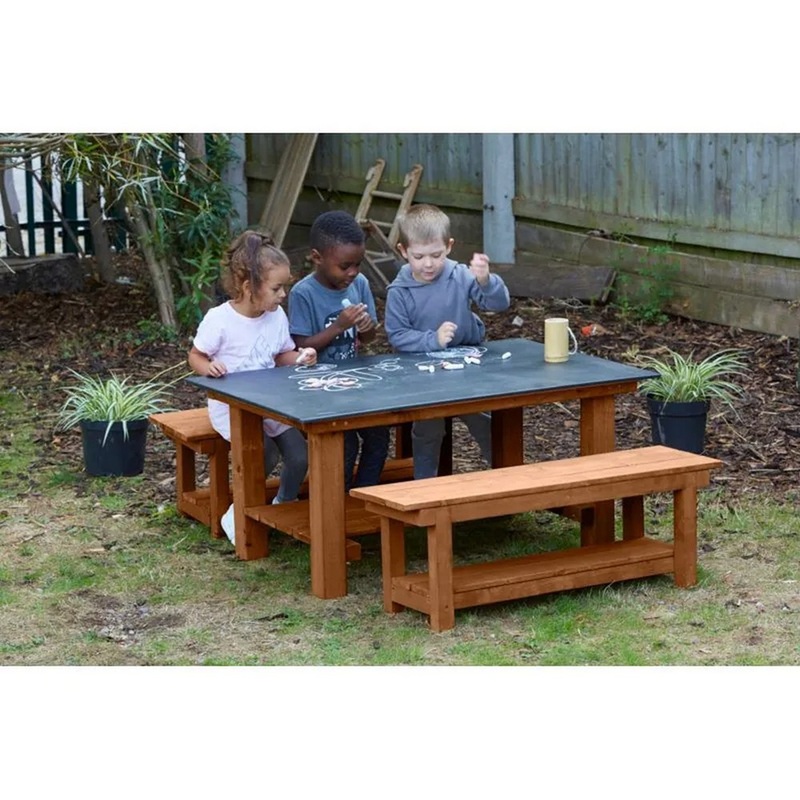 Chalkboard Table And Bench Set