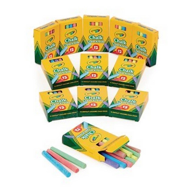 Crayola Anti-Dust Chalk  Assorted  Pack of 144