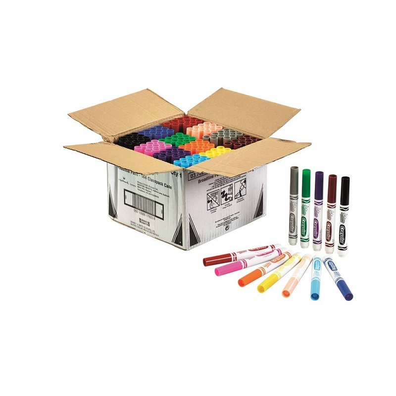 Crayola Broadline Colouring Pens  Pack of 144