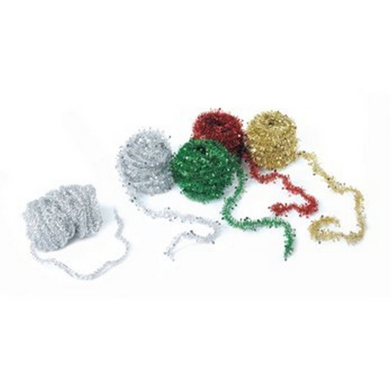 Tinsel Garland Assorted 10m  Pack of 4