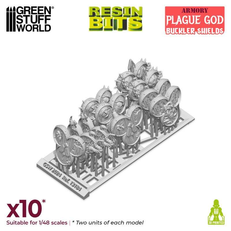 3D Printed Armory – Plague God Bucklers (x10)