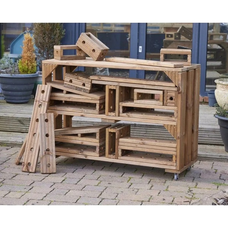 Imagineering Block Trolley And Blocks Set  25 Blocks