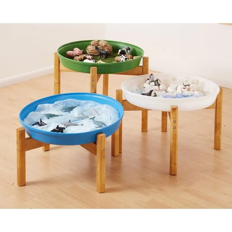 Trio of Landscape Deep Tuff Play Trays and Stands  Set of 3