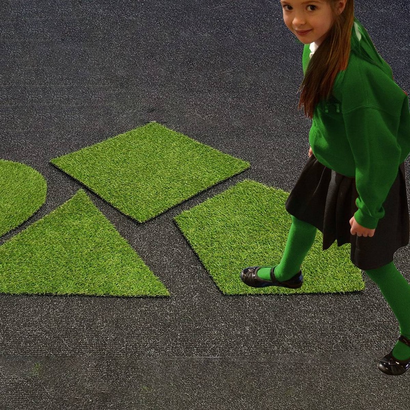 Grass Shapes: Circle, Semi Circle, Triangle, Square, Rectangle, Pentagon, Hexagon (Set of 10)