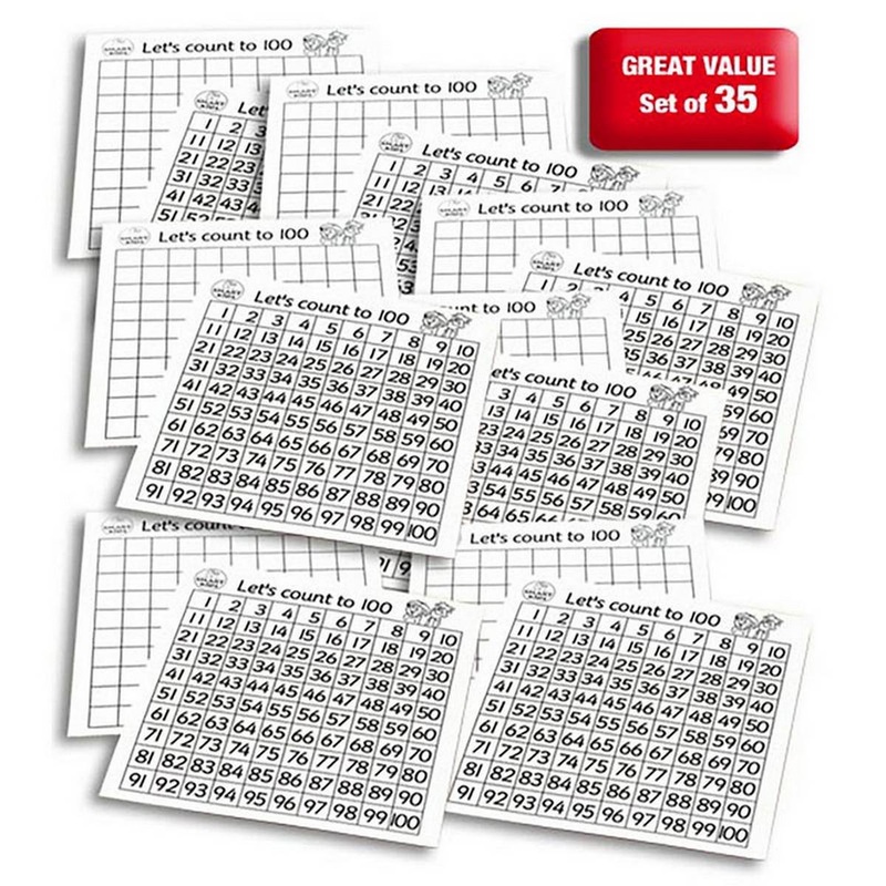 Laminated Hundreds Board Smart Buy (35 Pack)
