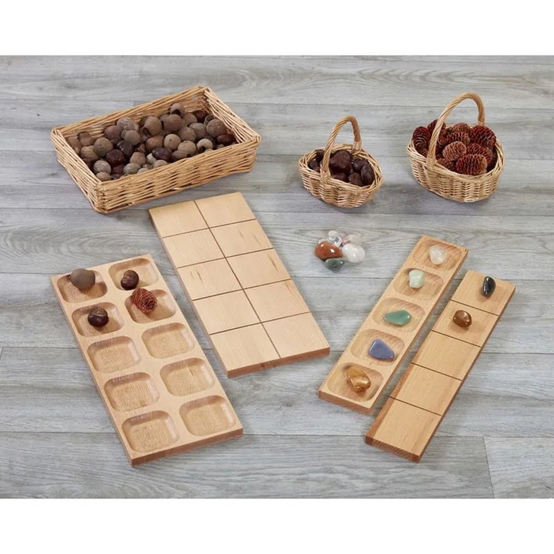 Reversible Wooden Five & Ten Frames  Set of 4