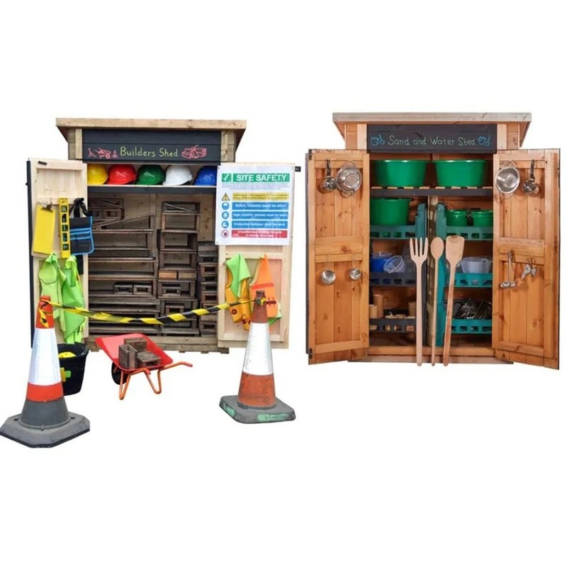 Sand and Water Shed & Builders Shed  Set of 2